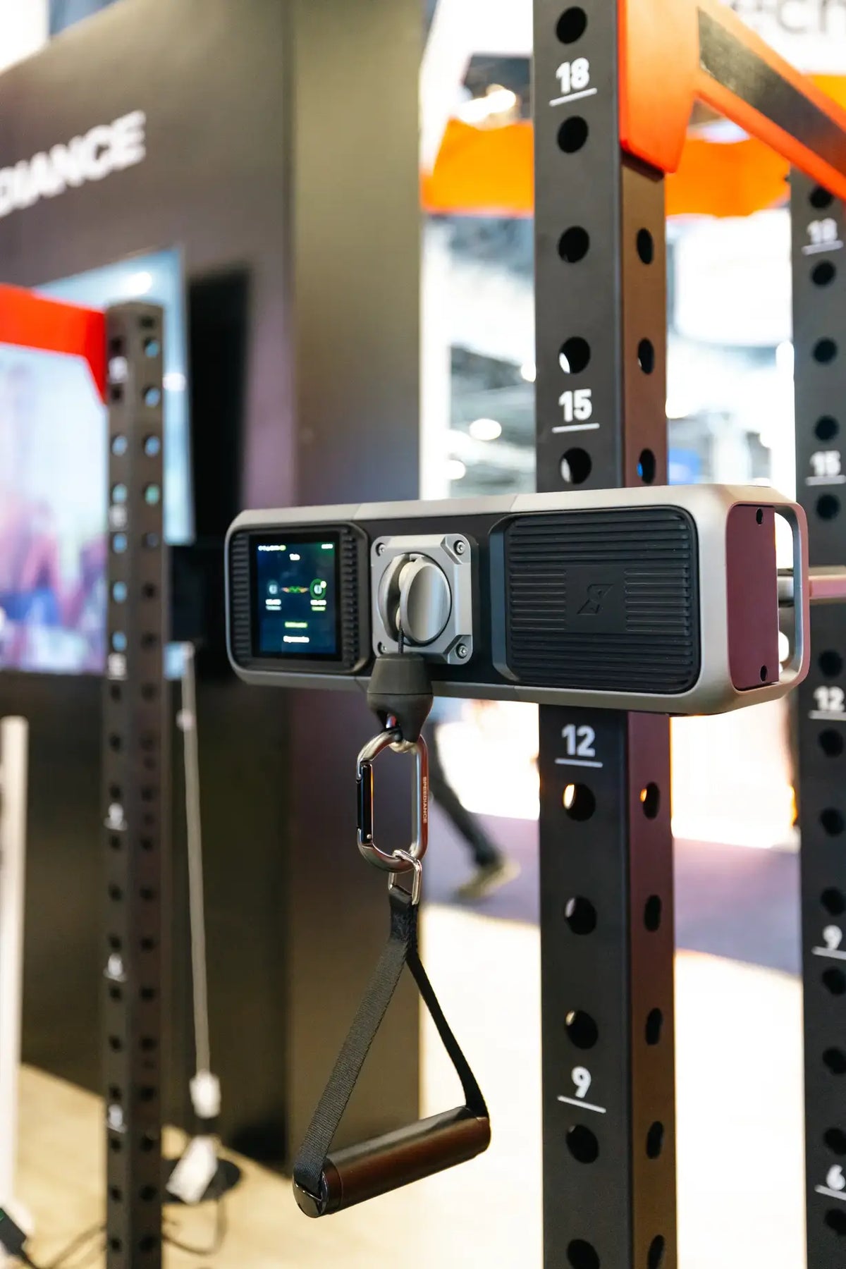 Gym Nano on the Speediance stand